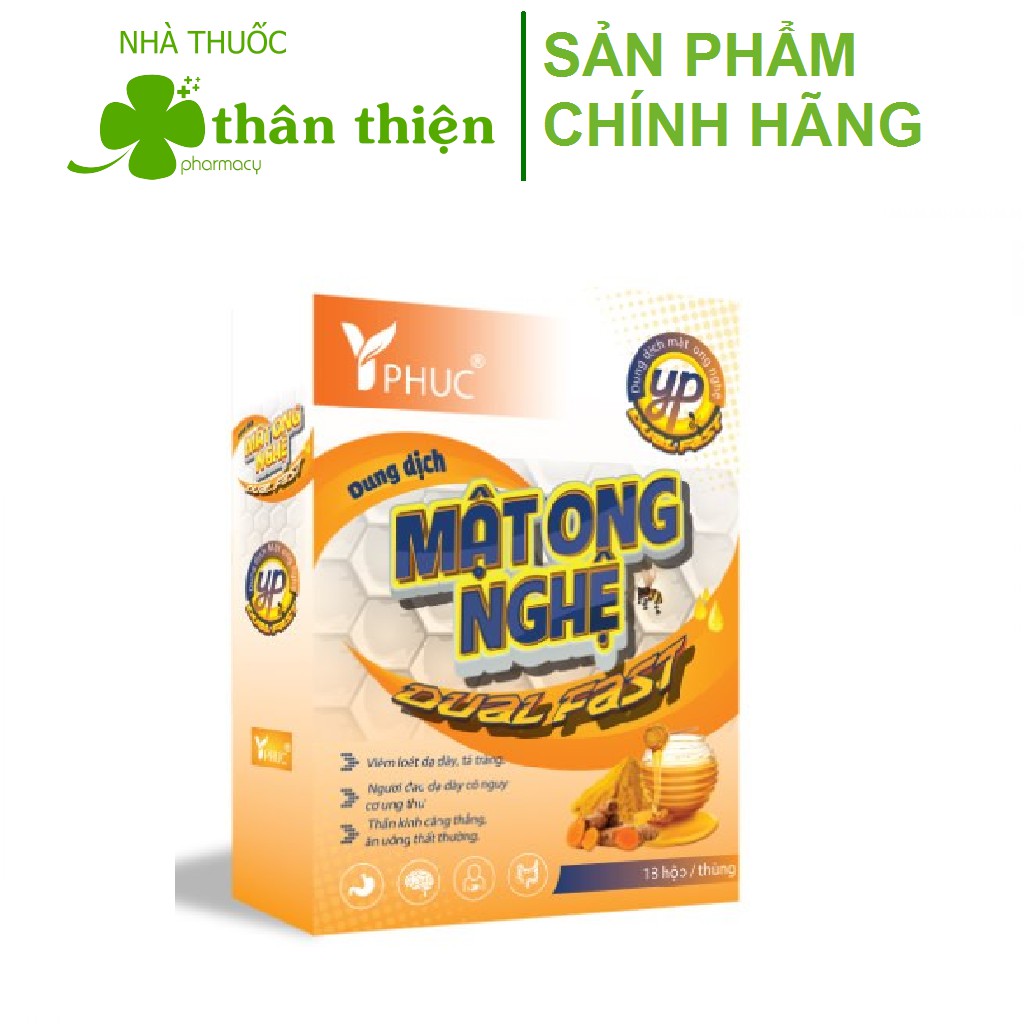 Dung dịch mật ong nghệ Dual fast – Hỗ trợ giảm đau dạ dày, vi êm loét dạ dày (15 gói)