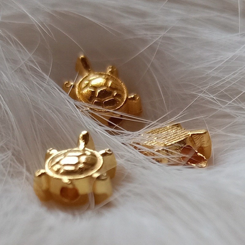 Mặt Dây Chuyền Hình Chú Rùa Vàng May Mắn Phong Cách Nhật Bản