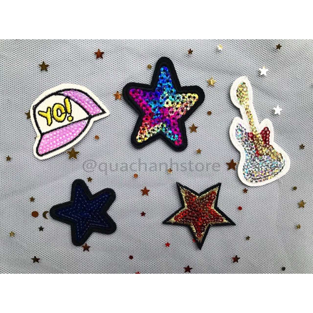 Sticker thêu/ sticker ủi/ patch đính hạt cườm