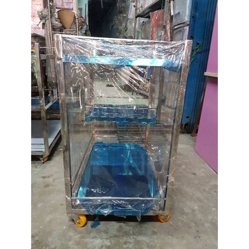 Kệ bếp gas đôi có bánh xe khóa