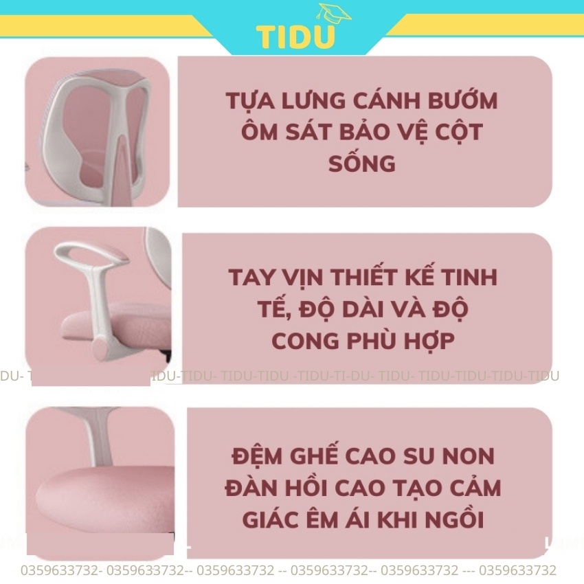 [Tặng bọc ghế + Đai chống gù] ghế chống gù chống cận dành cho học sinh ghế ngồi thông minh MQ1