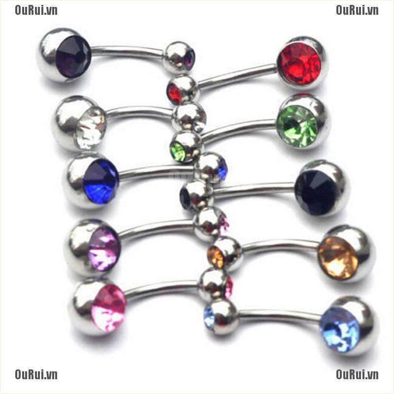 Khuyên Rốn Đính Hạt Pha Lê Dễ Thương Thời Trang Cho Nữ