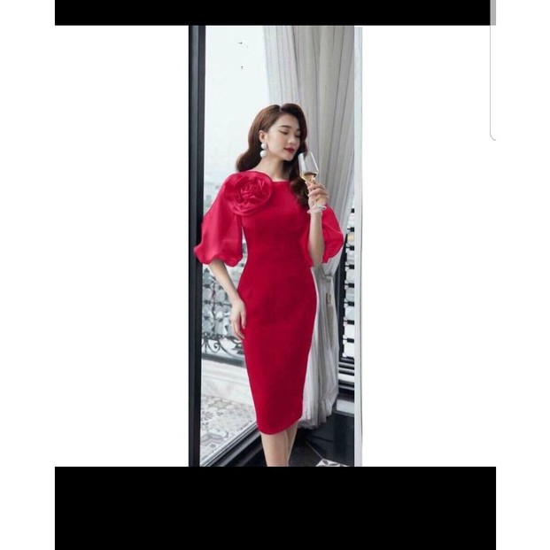 Đầm Trung Niên THIẾT KẾ CAO CẤP, ĐẦM ôm Body phối VOAN thời trang BIGSIZE