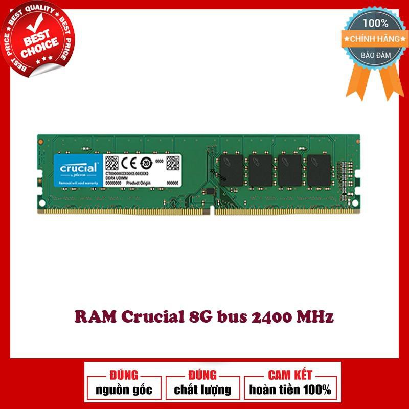 Ram máy tính Crucial DDR4 8G Bus 2400MHz