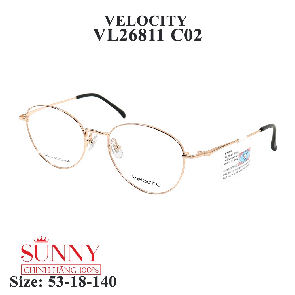 VL26811 - gọng kính kim loại Velocity chính hãng, bảo hành toàn quốc