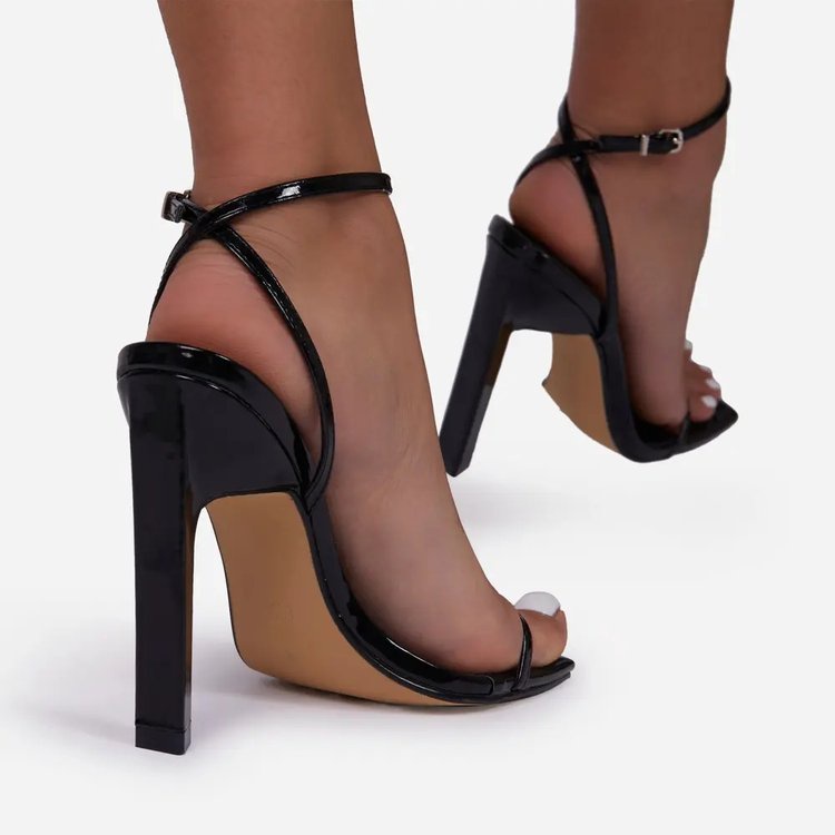 Giày Sandal Cao Gót Mũi Vuông Size Lớn Thời Trang Dành Cho Nữ / Size 36-42