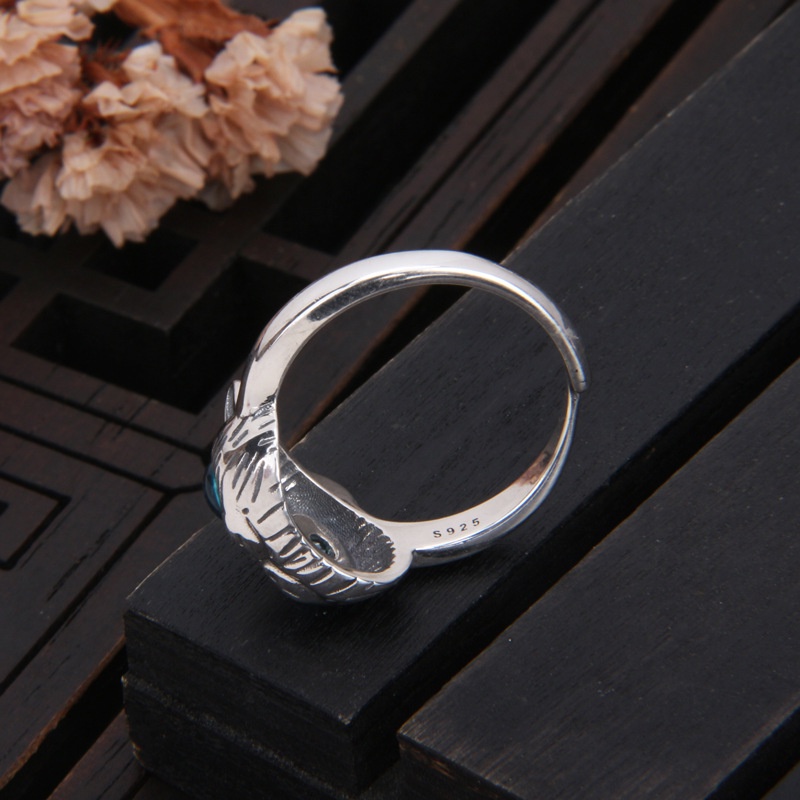 Nhẫn Đeo Tay Hình Mắt Mèo Màu Xanh Dương Dễ Thương Thời Trang Cho Nữ