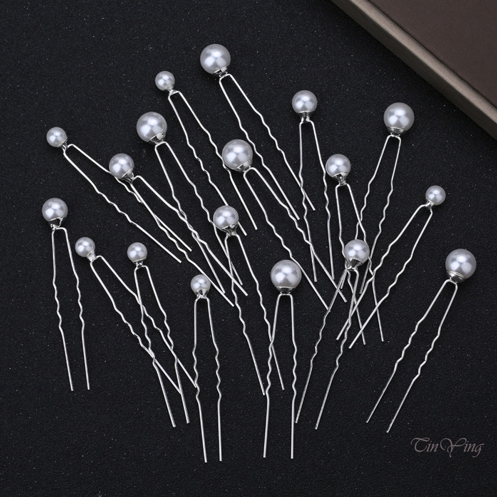 GETNOIVAS Bộ 20 Trâm Cài Tóc Bằng Hợp Kim Đính Ngọc Trai Phong Cách Trung Hoa Cổ Điển Dành Cho Nữ Mặc Sườn Xám