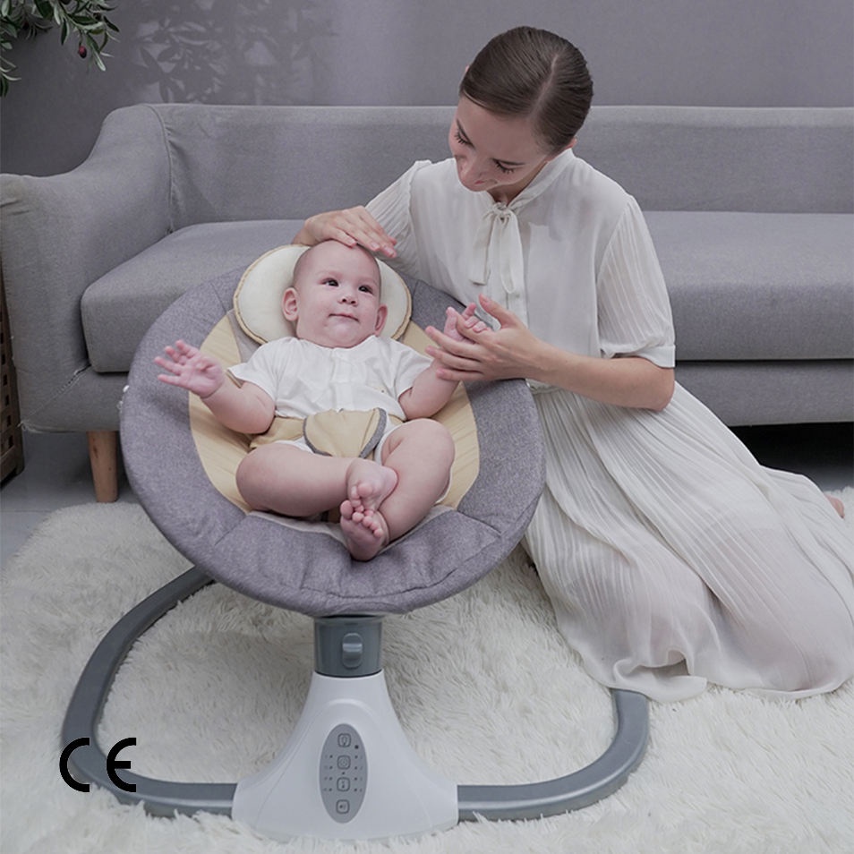 NÔI ĐIỆN CHO BÉ - Phát nhạc kết nối Bluetooth - Ghế rung cho bé sơ sinh - Ru ngủ thông minh - Tặng màn chụp + gấu bông