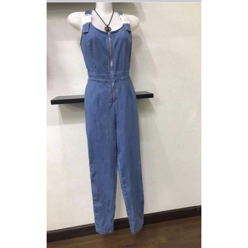 JUMPSUIT JEANS DÀI ÔM BODY - CÓ KHOÁ ZÍP KÉO