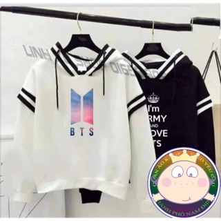 Áo hoodie bts viền tay cao cấp
