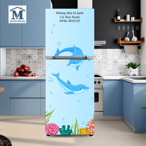 Miếng dán tủ lạnh các mẫu  không thấm nước, có sẵn keo dán