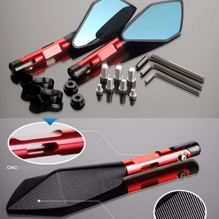 Gương 5 Cạnh Nhôm CNC Gập Xoay 360 độ- Gương Chiếu Hậu Thời Trang- Gương Xe Máy