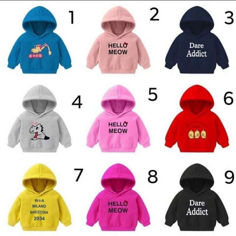 ÁO NỈ HOODIE CHO BÉ GÁI