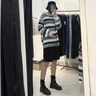 STRIPED LONG SLEEVE - XÁM TRẮNG