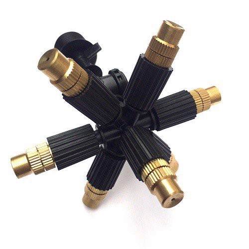 ĐẦU PHUN SƯƠNG 7 HƯỚNG ĐỒNG PHUN SƯƠNG LÀM MÁT, TƯỚI LAN CÂY CẢNH, VÒI PHUN CÓ THỂ ĐIỀU CHỈNH