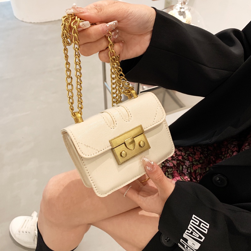 Túi xách nữ mini phong cách Hàn Quốc túi đeo vai khóa bấm da PU cao cấp 1999store_official