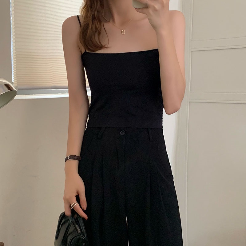 Áo Hai Dây Màu Sắc Trơn Quyến Rũ Cho Nữ