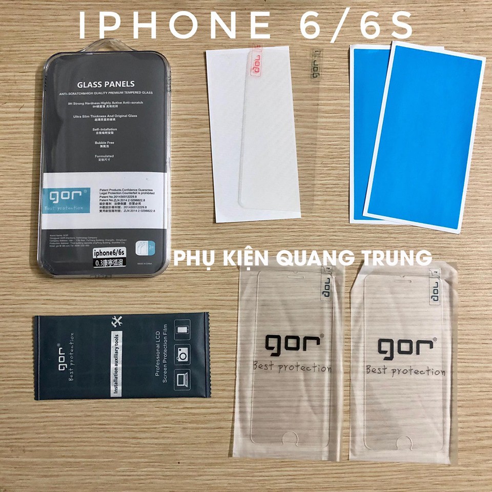 Bộ 2 miếng cường lực gor dành cho iphone6,6s,bảo vệ cực tốt