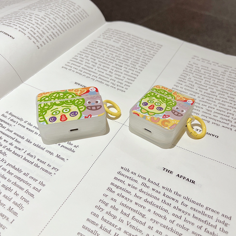 Vỏ Bảo Vệ Hộp Sạc Tai Nghe Airpod 1 2 Pro 3 Bằng TPU Mềm Họa Tiết Graffiti Dễ Thương