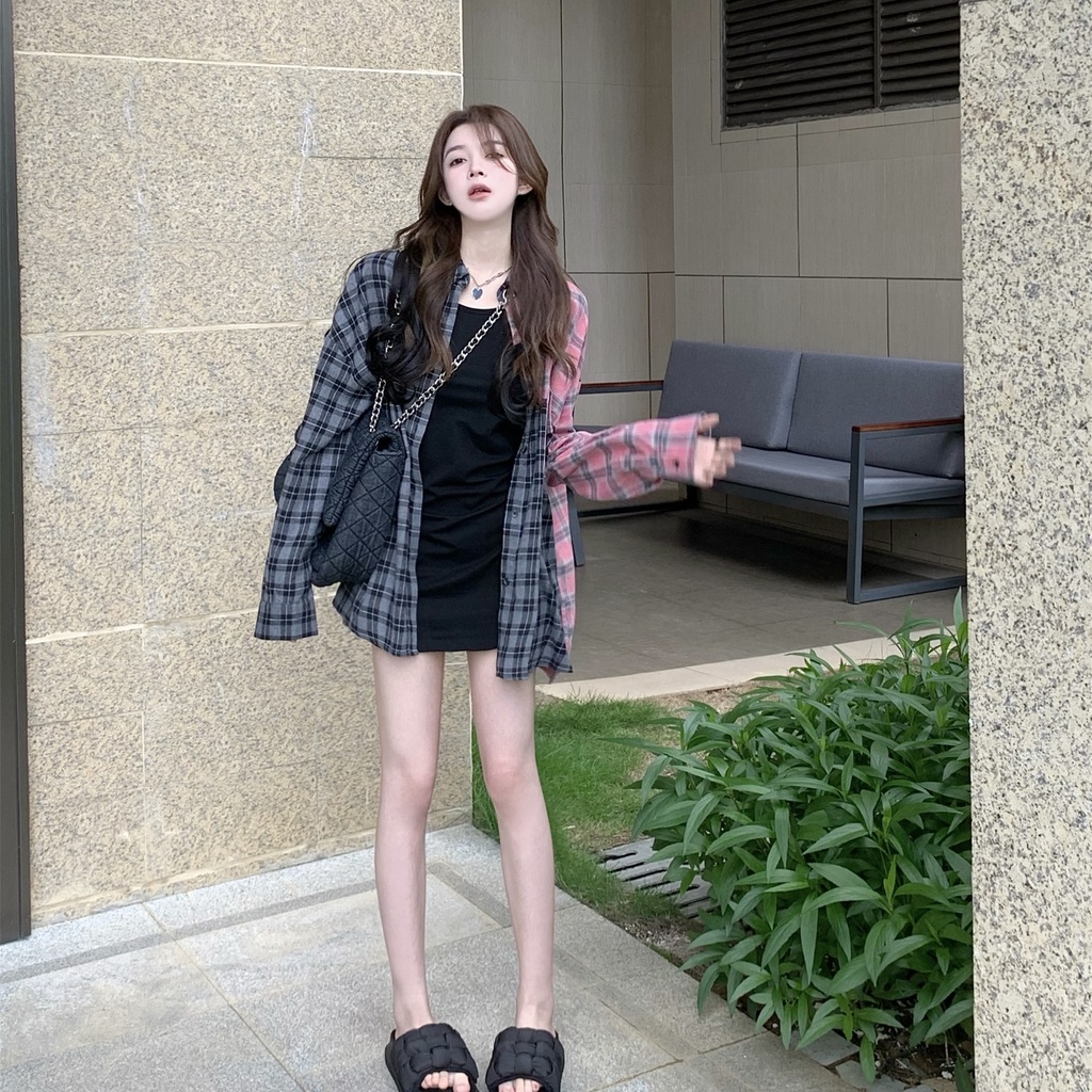 Áo Sơ Mi Nữ Dài Tay Cổ Bẻ Form Rộng Thời Trang Hàn