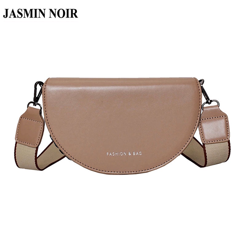 Túi Đeo JASMIN NOIR Chéo Da PU Hình Yên Ngựa Thiết Kế Đơn Giản Cho Nữ