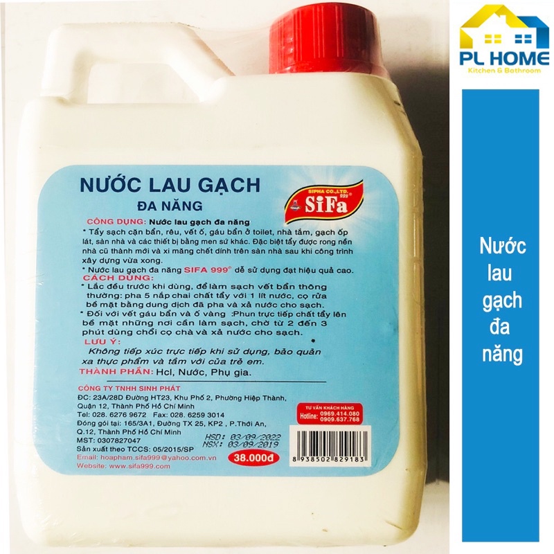 Nước Tẩy Trắng Ron, Sàn Gạch Men Cực Trắng Sifa 1200ml