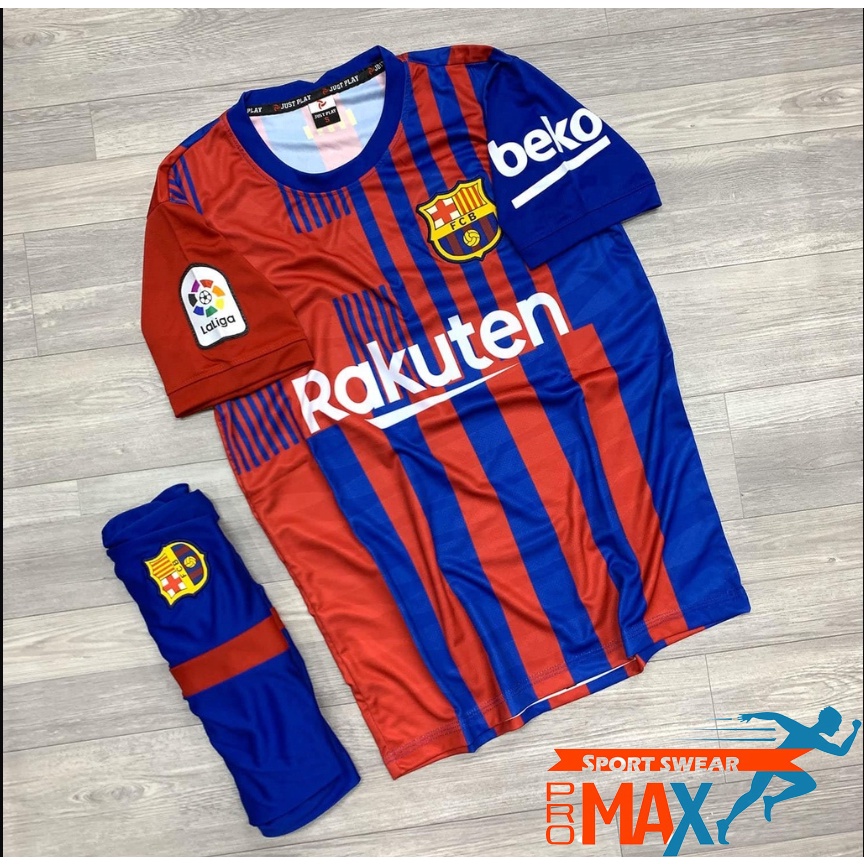 Quần Áo JUSPLAY  BARCELONA ( Có In Tên Số ) Đồ Đá Banh Giải LaLiGa
