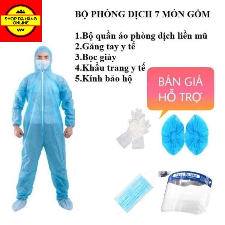 Đồ bảo hộ y tế, quần áo chống dịch 7 món hàng chính hãng