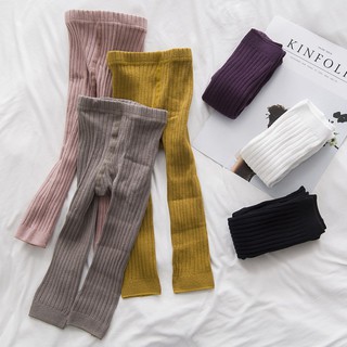 Quần legging len thời trang màu trơn cho bé gái