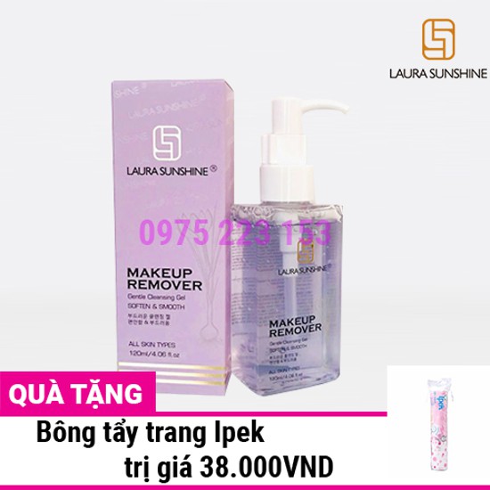 Laura Sunshine Gel tẩy trang làm sạch sâu MakeUp Remover Soften and Smooth 120ml