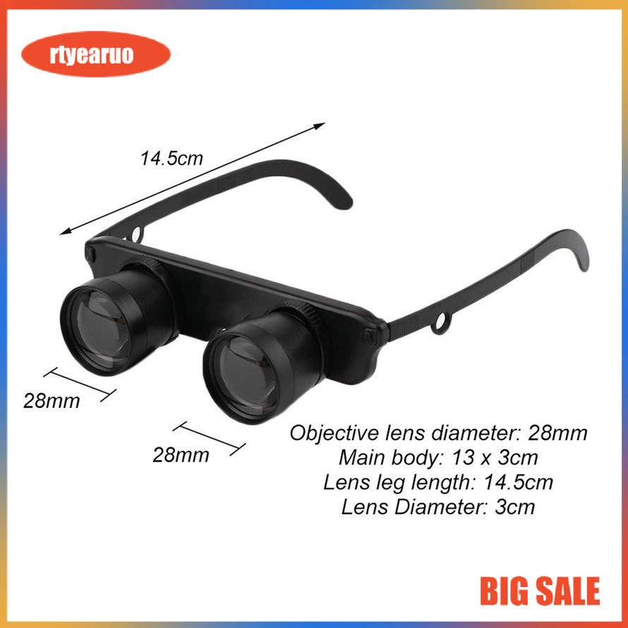 3 In 1 3x28 Magnifier Glasses Style Telescope Outdoor Fishing Optics Binoculars Fishing Game Watching Tackle Device