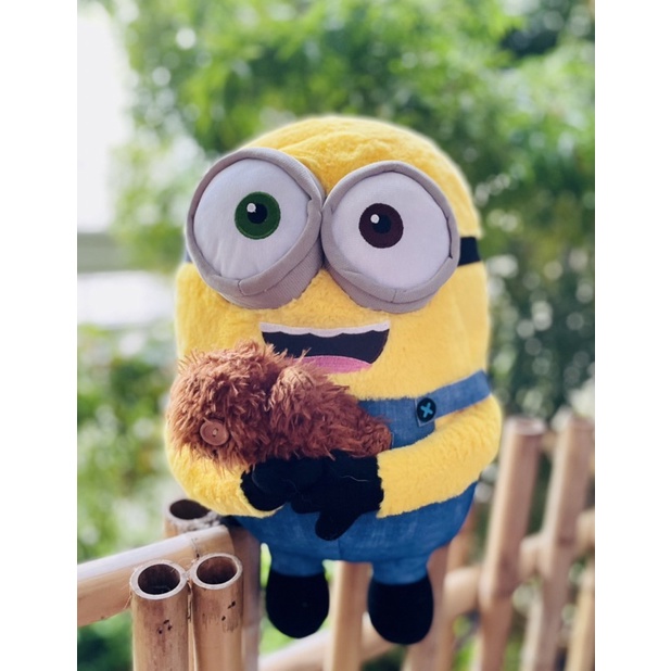 Gấu bông Despicable Me Minion Hai mắt lồi ôm bạn gấu nâu 30-35cm