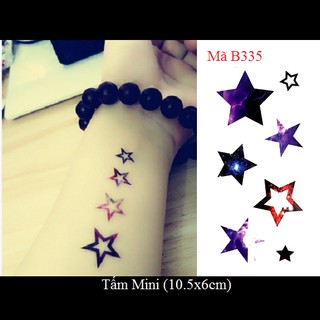 Xăm dán tattoo ngôi sao B335