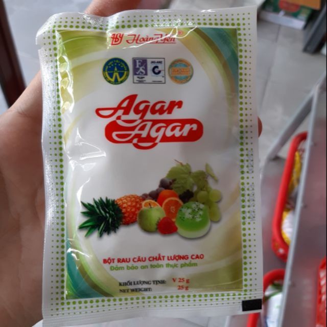 Bột Thạch Agar Hoàng Yến- Bột Thạch Giòn - Thạch Nấu Chè 25gr/ gói