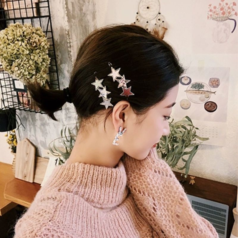 Kẹp Tóc Kim Loại Họa Tiết Hình Học Phong Cách Nhật Bản Cho Nữ