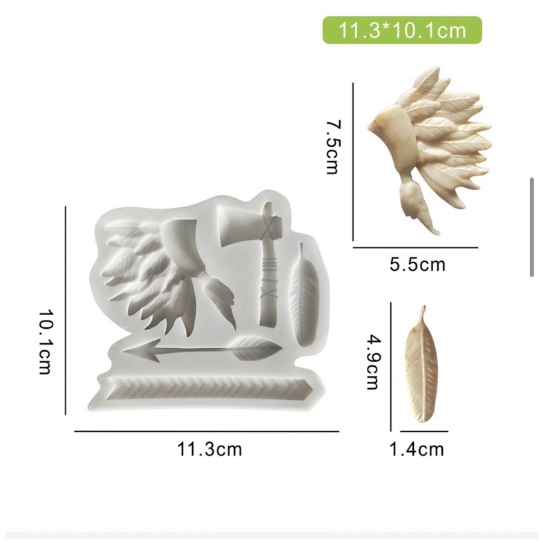 khuôn silicon săn bắn trang trí bánh