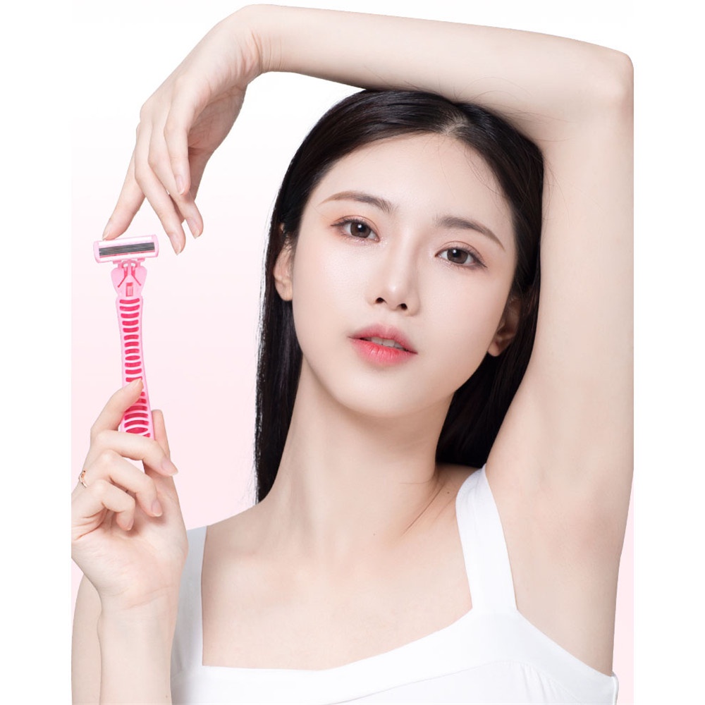 [Hàng mới về] Dụng cụ cạo râu 6 lớp an toàn không đau tiện lợi dành cho nam và nữ