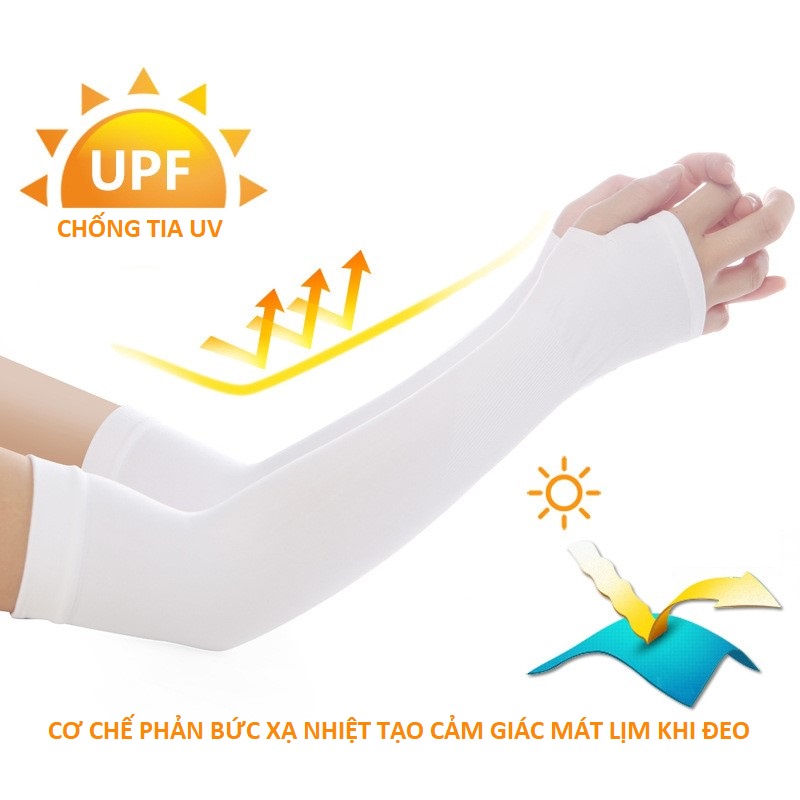 Găng tay chống nắng xỏ ngón Aqua-X chính hãng dày dặn chống tia UV không đường may PK10