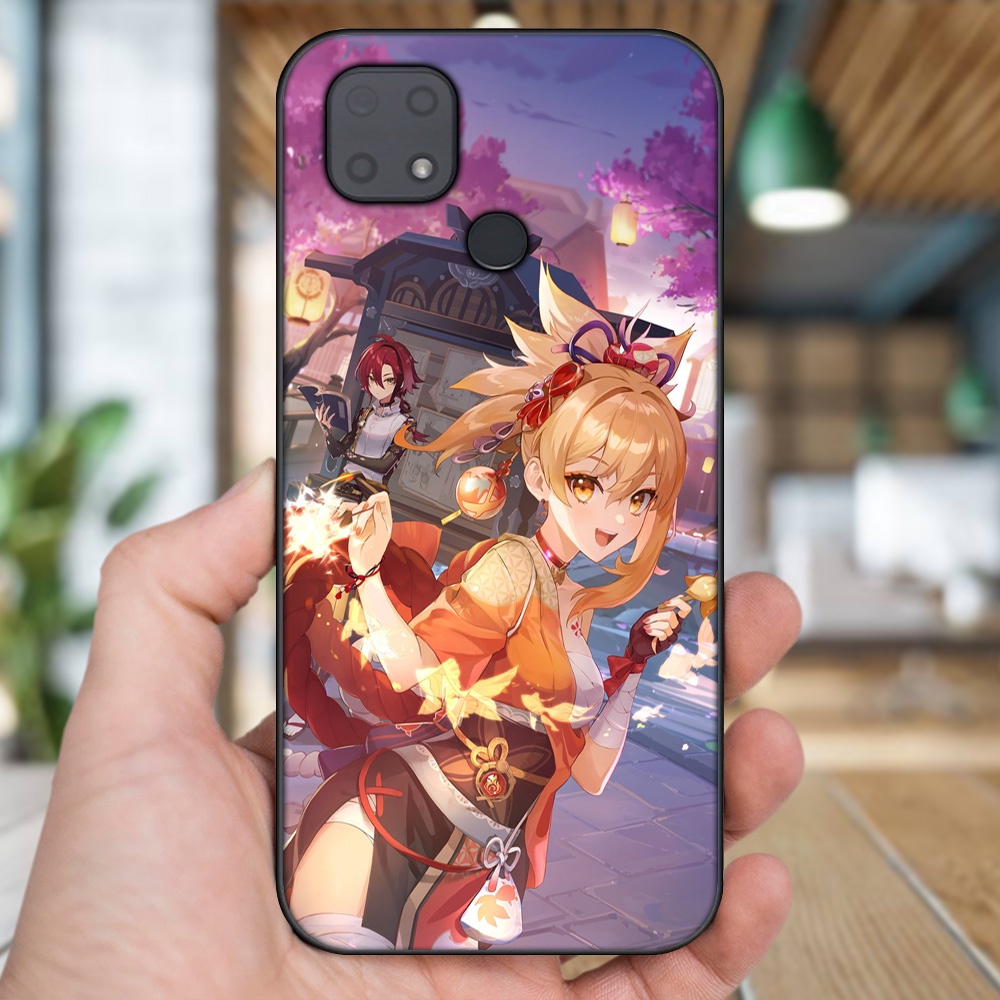 Ốp lưng Xiaomi Redmi 10C viền đen in hình Yoimiya Genshin Impact