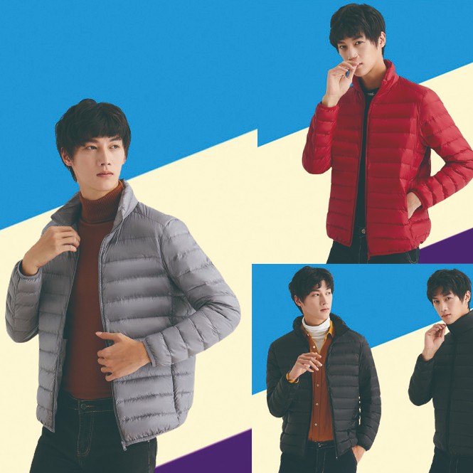 [Nhập MAHM12] Áo Phao Nam - Áo Khoác Lông Vũ Pha Trần Bông Có 4 túi