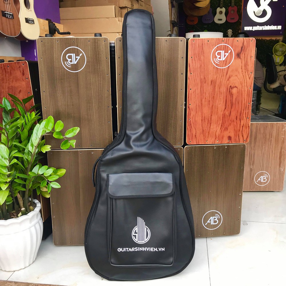 Bao da guitar 3 lớp chống nước -  Có quay đeo chắc chắn - Cao 106cm - Tặng pick Alice khi đặt hàng