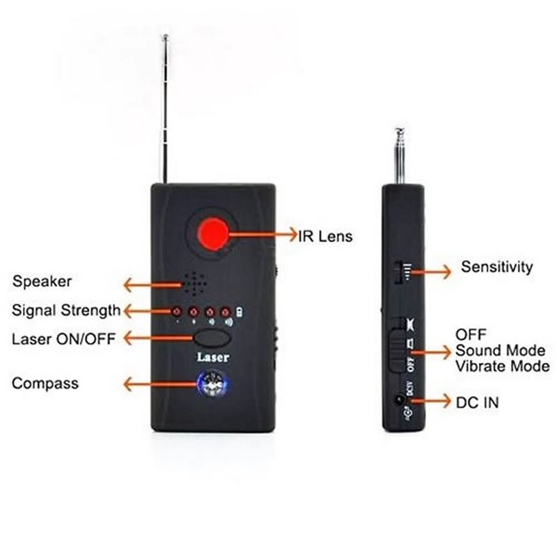 Máy Dò Thiết Bị Gián Điệp Camera Giấu Kín GSM / Máy Dò Tín Hiệu GPS RF Trac
