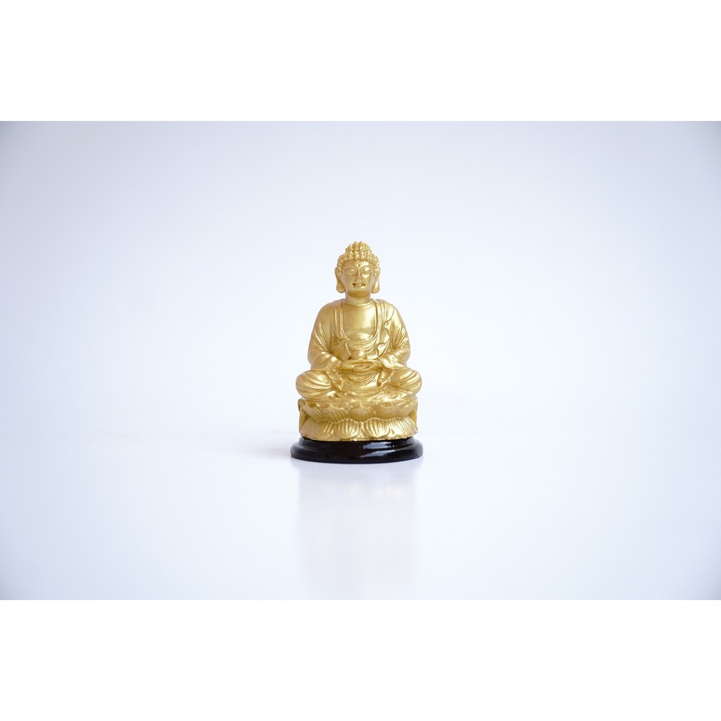 Tượng Phật A Di Đà ngồi nhũ vàng đặt xe, bàn thờ - Cao 6cm | BigBuy360 - bigbuy360.vn