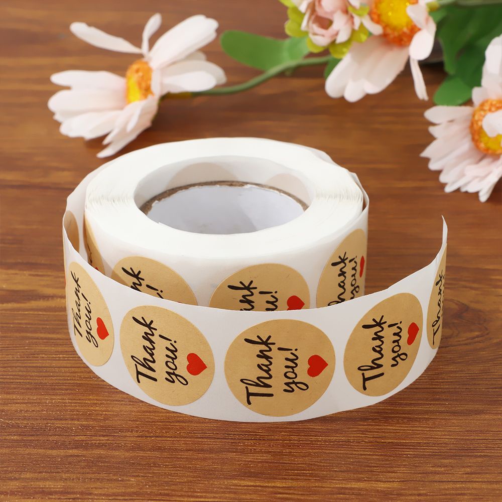 KUNHEV New Gift Label Decorations Seal Sticker Sticker Decoration Sealing Paste Creative Packaging Sealing Paper Thank Candy Bag Box Sticker Label