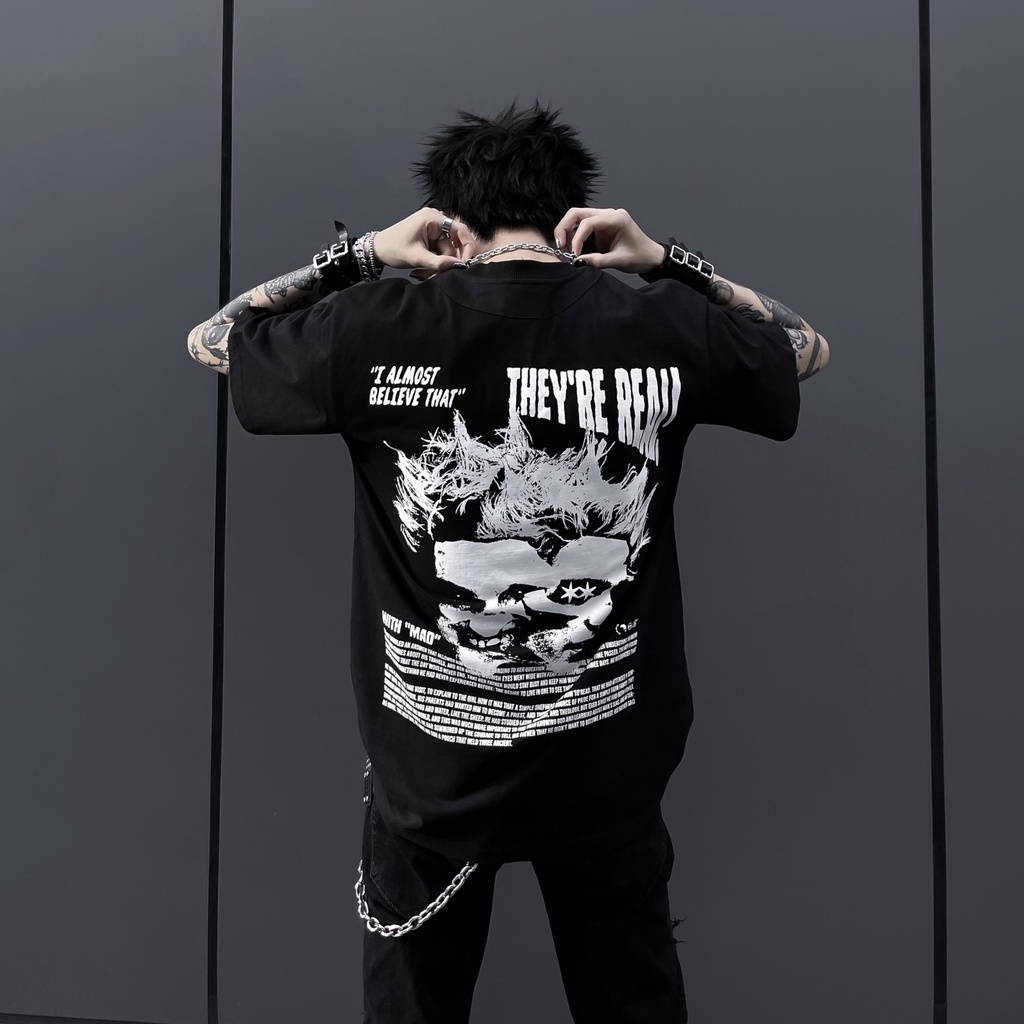 ÁO THUN T SHIRT SIMPLIFIRE PSYCHOPATH IN TRAME 100% COTTON MÀU ĐEN