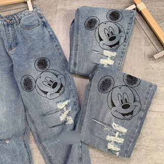 Quần Jeans baggy Mickey