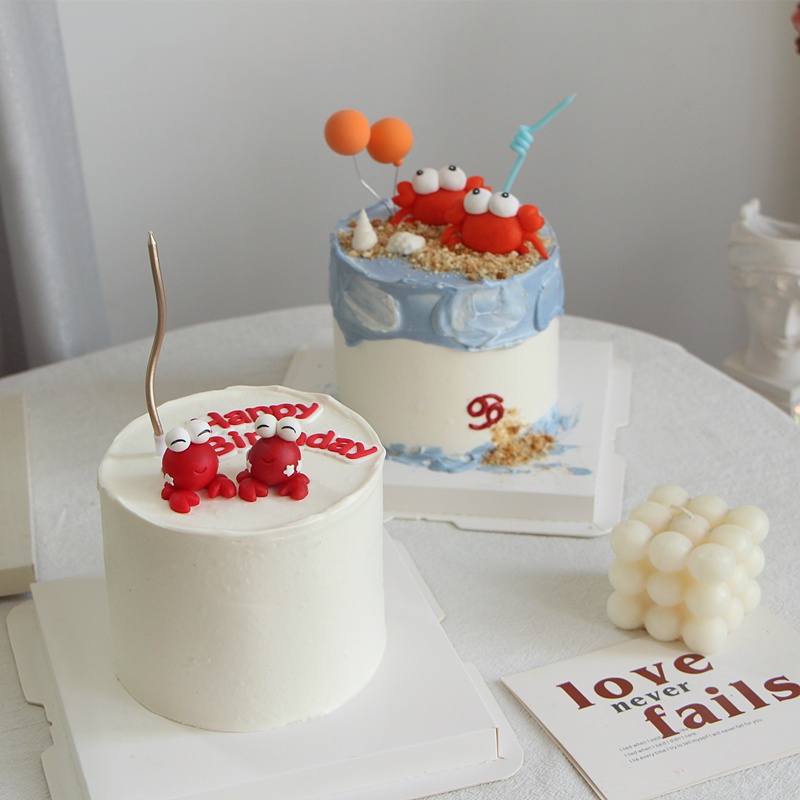 Cua Nhỏ Xinh Trang Trí Bánh Kem Sinh Nhật Cho Bé