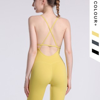 ĐỒ TẬP GYM, YOGA - Bộ đồ Jumpsuit thể thao nữ liền thân nâng mông, Thiết kế hở lưng đang dây siêu sexy [FANDRUINO]