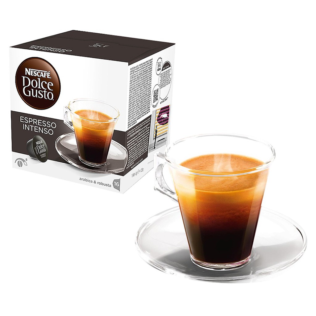 Hộp 16 Viên Nén Cà Phê Rang Xay Nescafe Dolce Gusto - Espresso Intenso (96g)